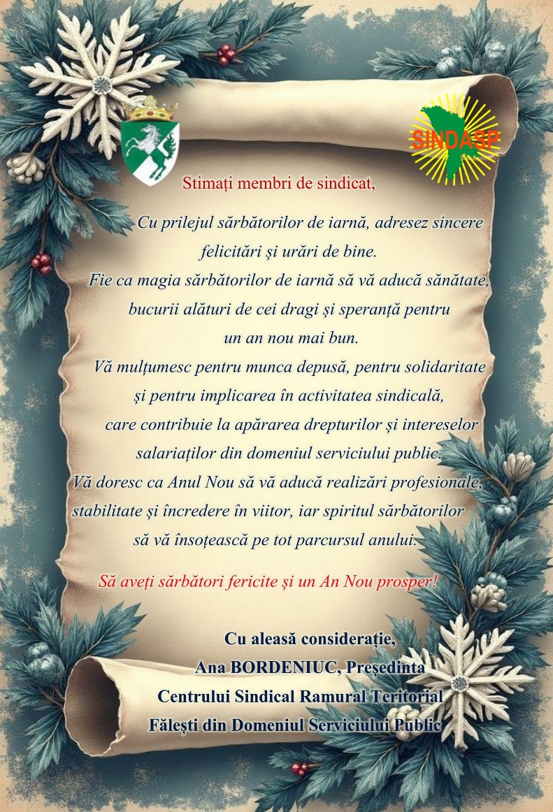 felicitări Sindicat web